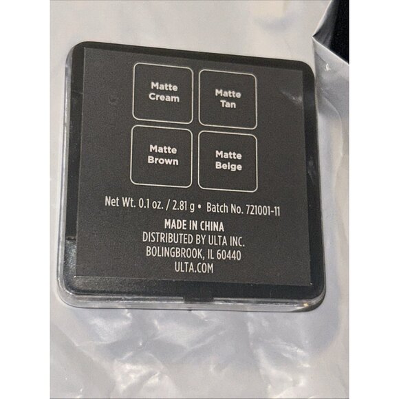 Ulta Beauty Eye Shadow quad Matte Cream, Tan, Brown , Beige New 0.1 Oz - Picture 5 of 6